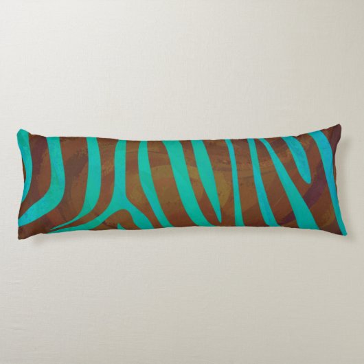 Coussins Longs Zebra Black et Green Print (Dos)