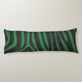 Coussins Longs Zebra Black et Green Print (Dos)