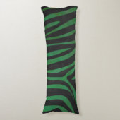 Coussins Longs Zebra Black et Green Print (Devant (Vertical))