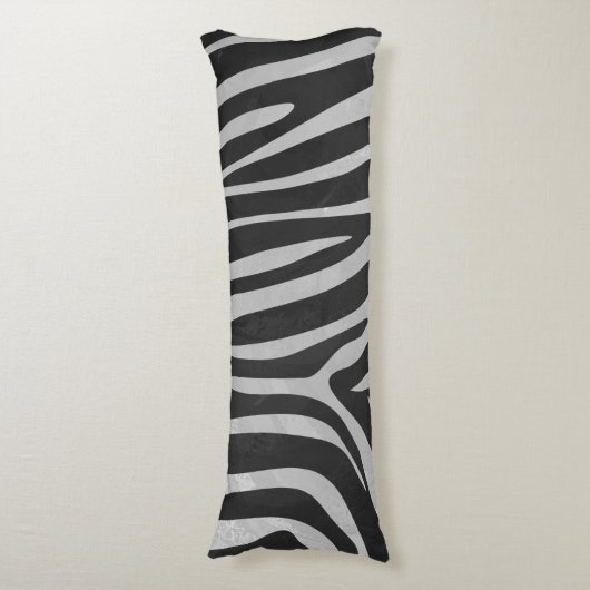 Coussins Longs Zebra noir et gris clair (Devant (Vertical))