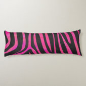 Coussins Longs Zebra noir et rose chaud (Dos)