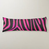 Coussins Longs Zebra noir et rose chaud (Devant)
