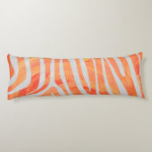 Coussins Longs Zebra Orange and White Print (Dos)