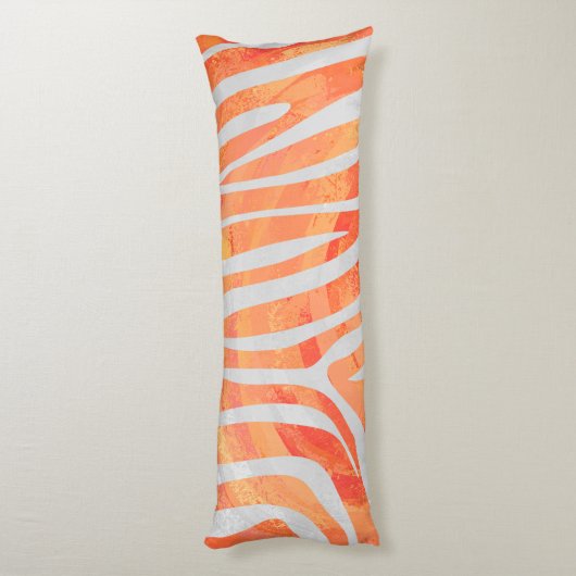 Coussins Longs Zebra Orange and White Print (Dos (Vertical))