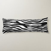 Coussins Longs Zebra Print, Zebra Stripes, Noir Et Blanc (Dos)