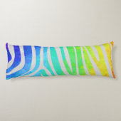 Coussins Longs Zebra Rainbow et White Print (Dos)
