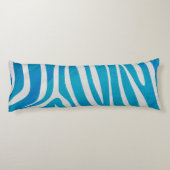 Coussins Longs Zebra Silhouette Bleu et Blanc (Dos)