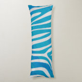 Coussins Longs Zebra Silhouette Bleu et Blanc (Dos (Vertical))