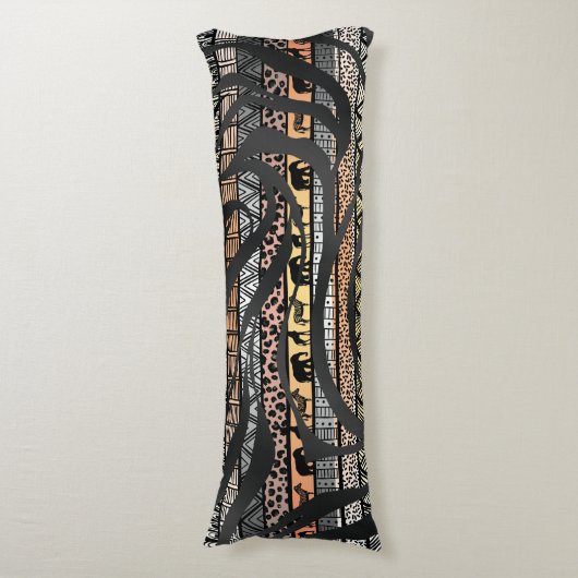 Coussins Longs Zebra, un Motif africain tribal branché Imprimer (Devant (Vertical))