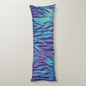 Coussins Longs Zèbre Bleu Aqua Et Violet (Dos (Vertical))