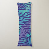 Coussins Longs Zèbre Bleu Aqua Et Violet (devant Vertical)