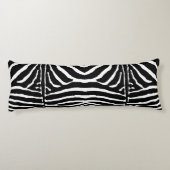 Coussins Longs Zèbre en noir et blanc (Dos)