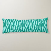 Coussins Longs Zèbre rayures - Turquoise et Aqua (Dos)