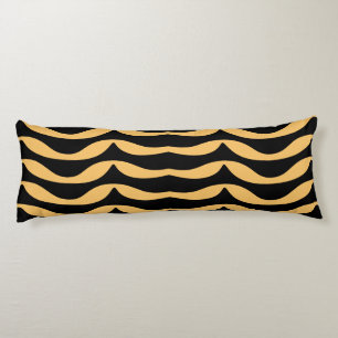Coussins Longs Zig lignes de zag avec motif or