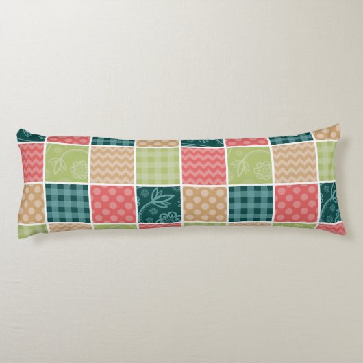 Coussins Longs Zigzag, Chevron, En vichy, Pois, Patchwork (Dos)