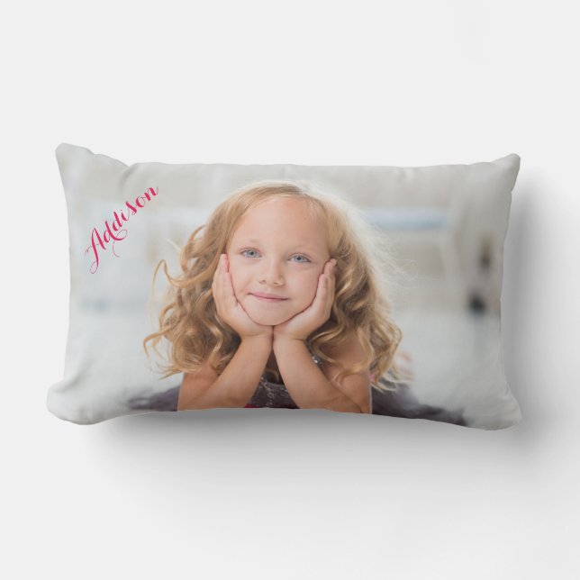 Coussins Lumbar Personnalisés Ajouter Photo Et Nom (Recto)