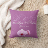 Coussins Mariages de l'orchidée radiante monogramm (Couverture)