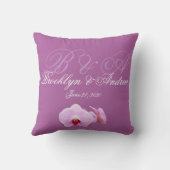 Coussins Mariages de l'orchidée radiante monogramm (Verso)