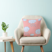 Coussins mignons de nuage de bande dessinée (Chaise)