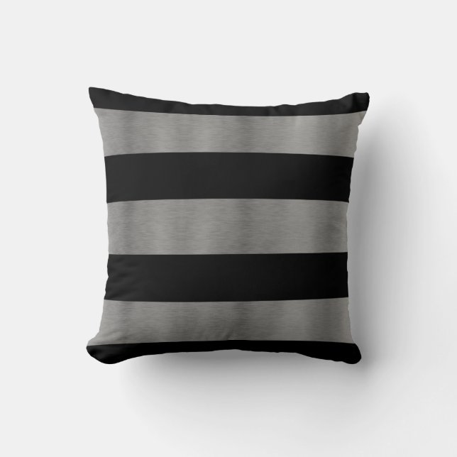 Coussins noir et argent pour canapé (Recto)
