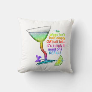 COUSSINS réversibles DESIGNER - LE VERRE À MOITIÉ
