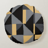 Coussins rond Géométrie Moderne Artisanal Rond Kussen (Achterkant)