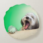 COUSSINS RONDS ミックス犬と至福の眠りを(グリーン) (Dos)