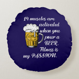 Coussins Ronds 14 Muscles activés lorsque vous versez une bière.
