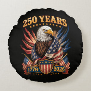 Coussins Ronds 250 Ans Américain 250e Anniversaire États-Unis Pat