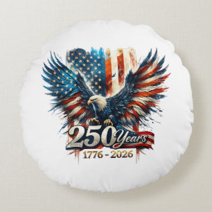 Coussins Ronds 250 Ans d'Amérique Anniversaire 250e Indépendance