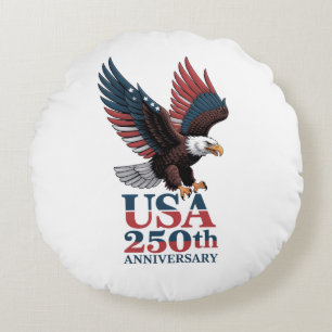 Coussins Ronds 250e anniversaire des États-Unis