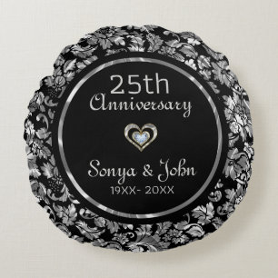 Coussins Ronds 25th Wedding Anniversary