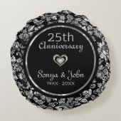 Coussins Ronds 25th Wedding Anniversary (Dos)