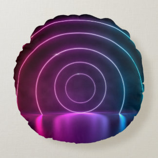 Coussins Ronds 3d ing des lignes brillantes du portail de cercle