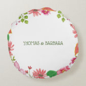 Coussins Ronds 70e anniversaire Mariage religieux Fleurs (Dos)