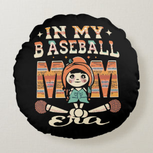 Coussins Ronds À l'ère de ma mère de baseball
