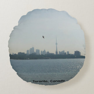 Coussins Ronds A view of Toronto Round Pillow
