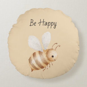 Coussins Ronds Abeille Heureuse