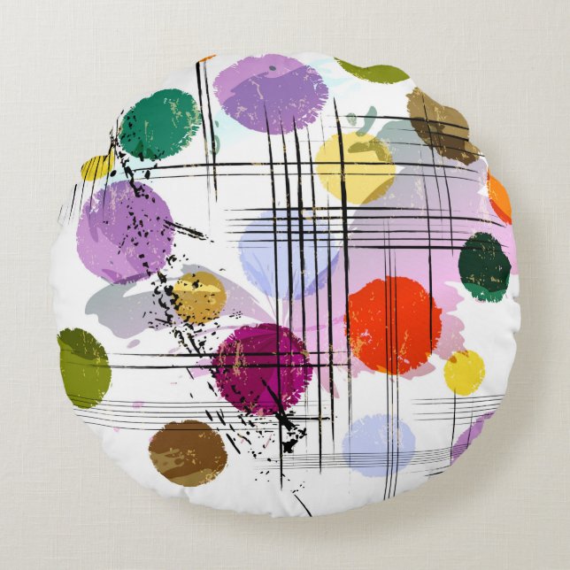 Coussins Ronds abstract background pattern, with circles, lines,  (Devant)