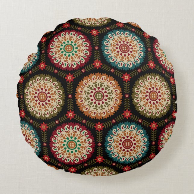 Coussins Ronds abstract colorful circle bunch pattern backgrounda (Devant)