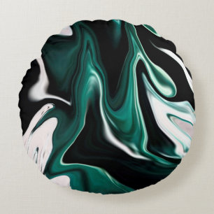 Coussins Ronds Abstract elegant fluide marble liquide