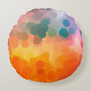 Coussins Ronds Abstract orange watercolor background. Illustratio