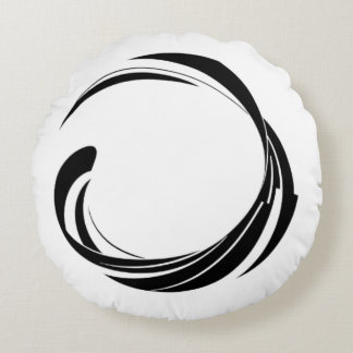 Coussins Ronds Abstract Swirl Circle Design – curved ring artwork