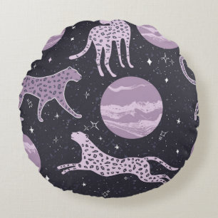 Coussins Ronds Abstrait cosmos sans couture motif, arrière - plan