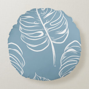 Coussins Ronds Abstraite Feuille Tropicale : Verdure transparente