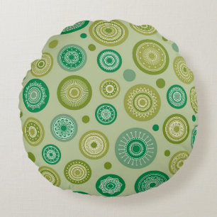 Coussins Ronds Abstraits ornements ronds sans couture motif vinta