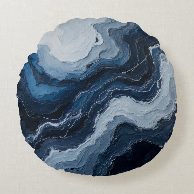 Coussins Ronds "Abyssal Flow" (Devant)