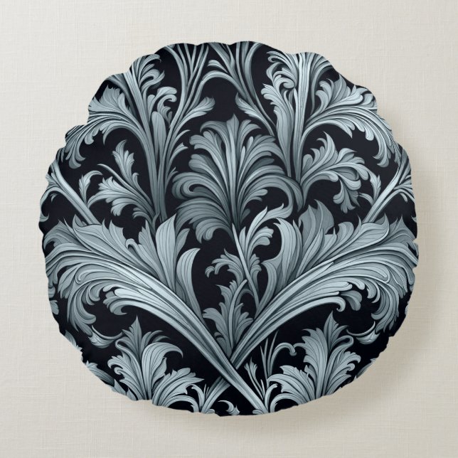 Coussins Ronds Acanthus Feuilles (Devant)