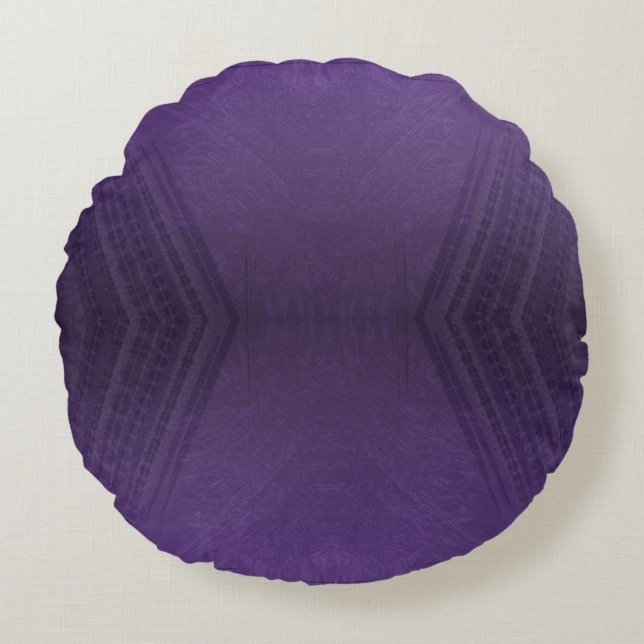 Coussins Ronds Acceptation | Motif Boho violet écectique (Devant)