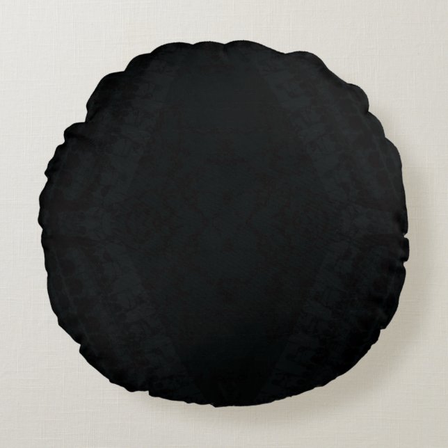 Coussins Ronds Acceptation | Texture de saumon noir (Devant)